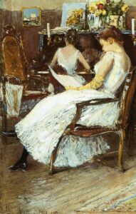 Mrs. Hassam and Her Sister by Frederick Childe Hassam, hand-painted oil painting reproduction