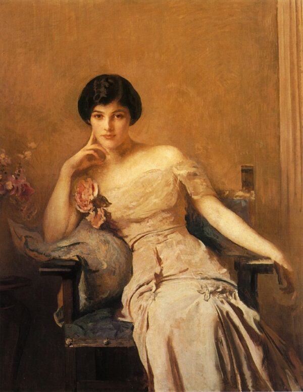 Mrs. John Lawrence by Edmund Tarbell, hand-painted oil painting reproduction
