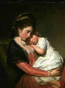 Mrs. Johnstone and her Son by George Romney, hand-painted oil painting reproduction