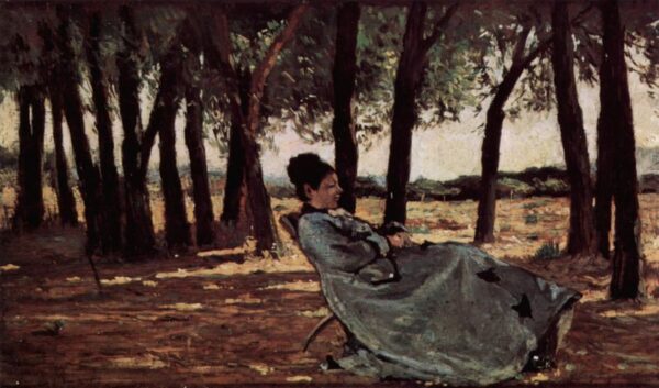 Mrs. Martelli in Castiglioncello by Giovanni Fattori, hand-painted oil painting reproduction