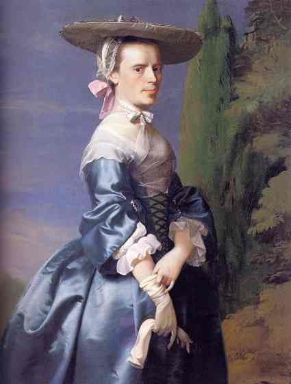 Mrs. Nathaniel Allen by John Singleton Copley, hand-painted oil reproduction