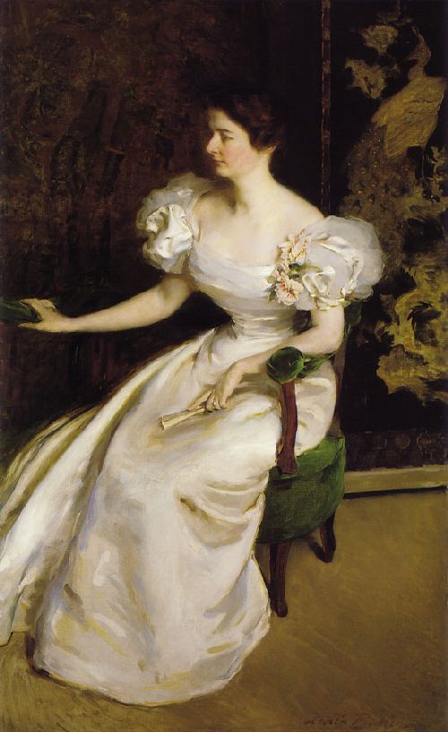 Mrs Clement B Newbold by Cecilia Beaux, hand-painted oil reproduction
