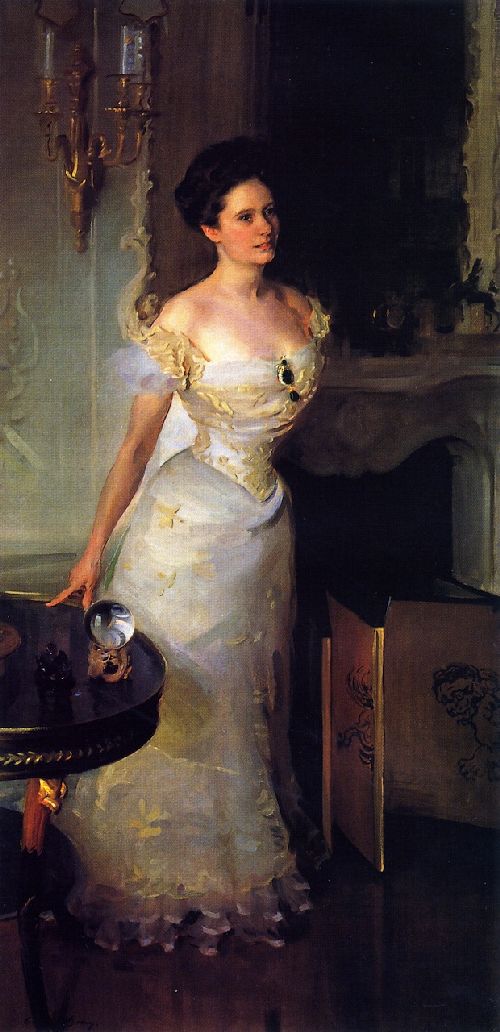 Mrs Larz Anderson by Cecilia Beaux, hand-painted oil reproduction