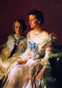 Mrs Theodore Roosevelt and Daughter Ethel by Cecilia Beaux, hand-painted oil painting reproduction