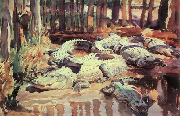 Muddy Alligators by John Singer Sargent, hand-painted oil painting reproduction