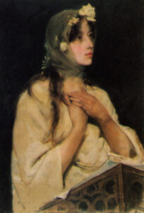 Mujer Joven by Fernando Cabrera Canto, hand-painted oil painting reproduction
