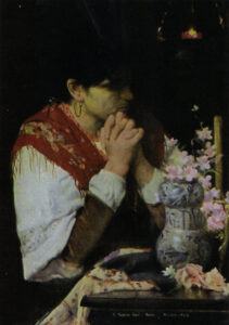 Mujer Rezando by Fernando Cabrera Canto, hand-painted oil painting reproduction