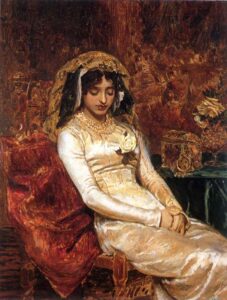 Mujer Sentada by Antonio Muñoz Degrain, hand-painted oil painting reproduction