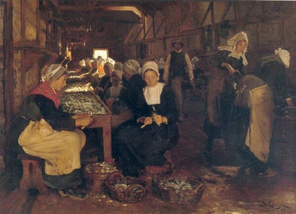 Mujeres en Concarneau by Peder Severin Krøyer, hand-painted oil painting reproduction