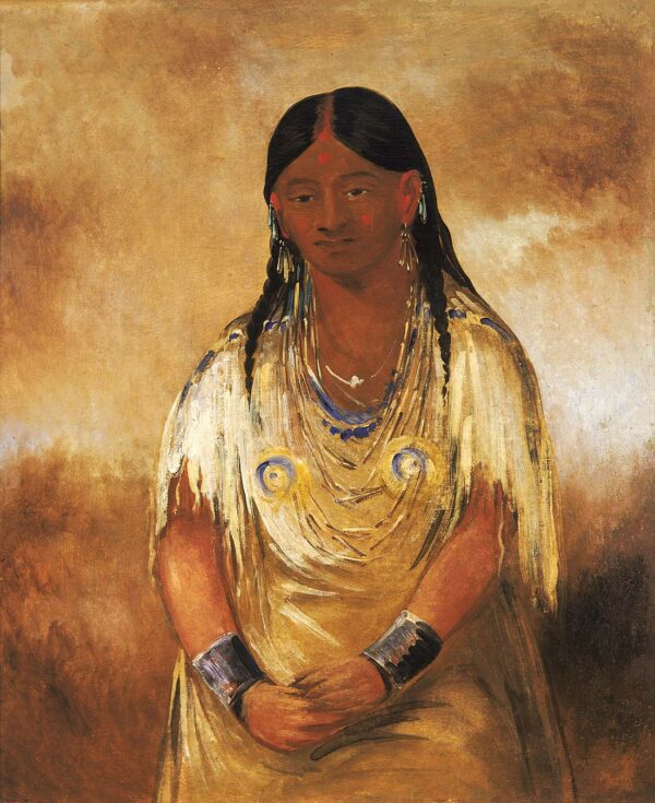 Mun ne o ye, a Woman by George Catlin, hand-painted oil painting reproduction