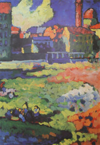 Munich-Schwabing With The Church Of St. Ursula by Wassily Kandinsky, hand-painted oil painting reproduction