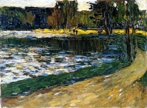 Munich – English Garden by Wassily Kandinsky, hand-painted oil painting reproduction
