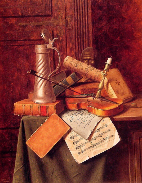 Munich Still Life by William Michael Harnett, hand-painted oil painting reproduction