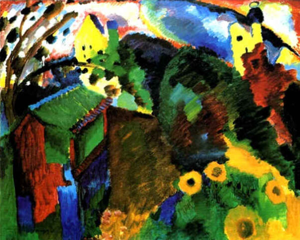 Murnau. Garden II by Wassily Kandinsky, hand-painted oil painting reproduction