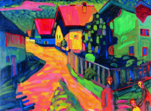 Murnau Street With Women by Wassily Kandinsky, hand-painted oil painting reproduction
