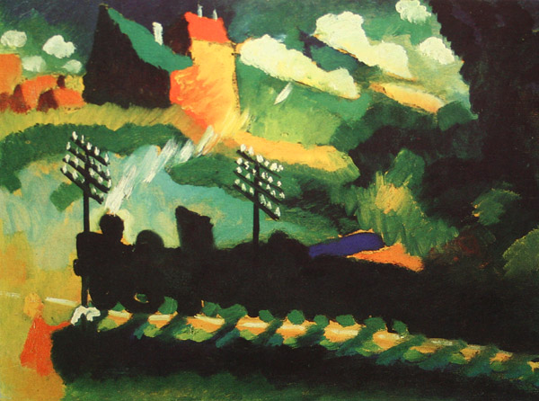 Murnau View With Railway And Castle by Wassily Kandinsky, hand-painted oil reproduction