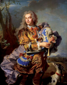 Gaspard de Gueidan Playing the Musette by Hyacinthe Rigaud, hand-painted oil painting reproduction