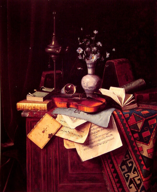 Music by William Michael Harnett, hand-painted oil painting reproduction