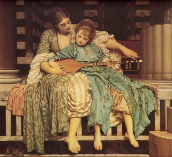 Music Lesson by Lord Frederick Leighton, hand-painted oil painting reproduction