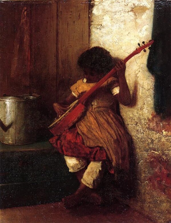 Musical Instinct by Eastman Johnson, hand-painted oil painting reproduction