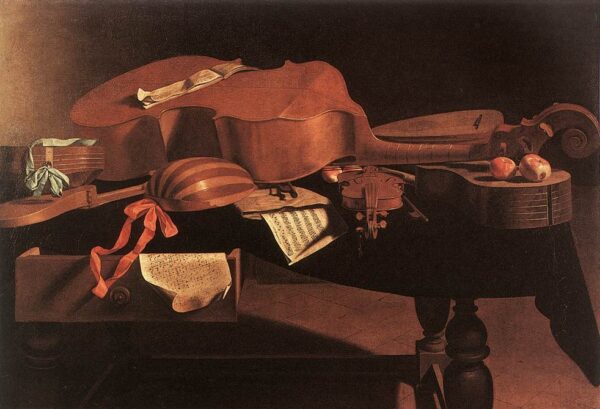 Musical Instruments by Evaristo Baschenis, hand-painted oil painting reproduction