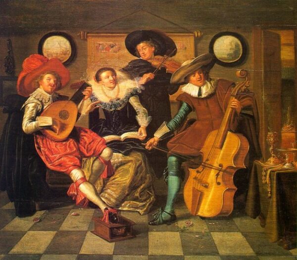 Musicians by Dirck Hals, hand-painted oil painting reproduction