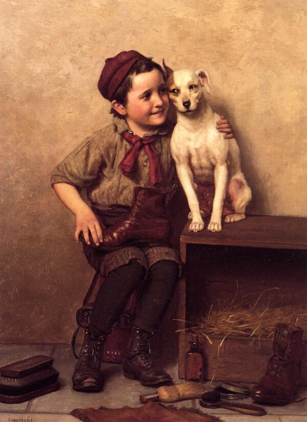 My Pardner by John G Brown, hand-painted oil painting reproduction