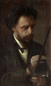 Portrait of the Artist Grigory Myasoyedov by Ivan Nikolaevich Kramskoy, hand-painted oil painting reproduction