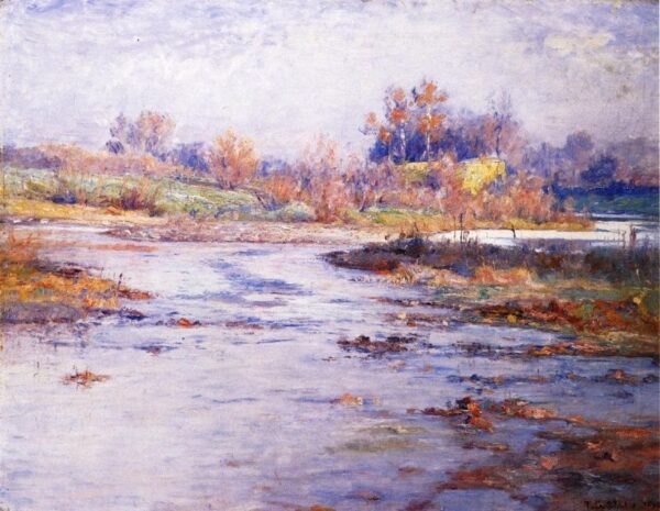 Mysterious by Theodore Clement Steele, hand-painted oil painting reproduction