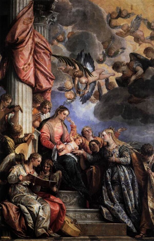 Mystical Marriage of Saint Catherine by Paolo Veronese, hand-painted oil painting reproduction