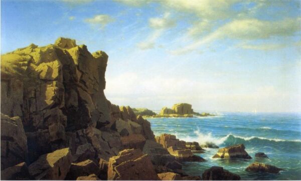 Nahant Rocks by William Stanley Haseltine, hand-painted oil painting reproduction