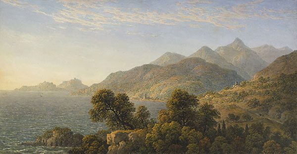 The Italian Coast near Naples by John Glover, hand-painted oil reproduction