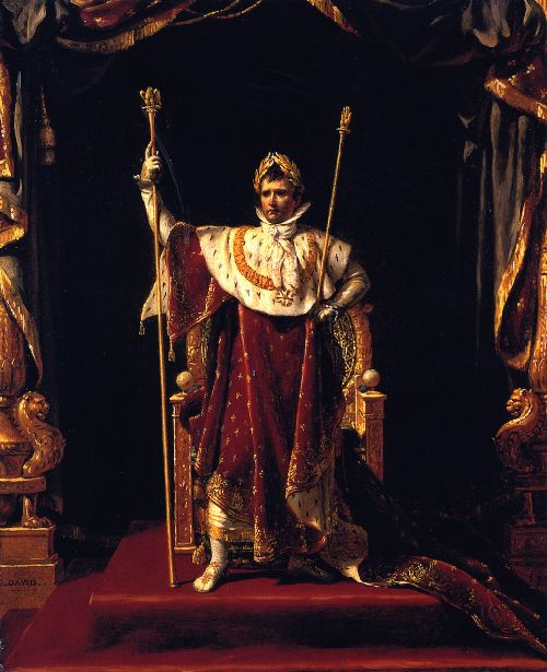 Napoleon I in His Imperial Robes by Jacques-Louis David, hand-painted oil reproduction