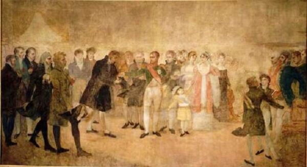 Napoleon Visiting the Louvre by Antoine-Jean Gros, hand-painted oil painting reproduction