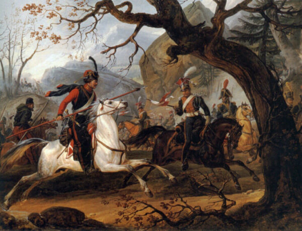 Napoleonic Battle in the Alps by Horace Vernet, hand-painted oil painting reproduction
