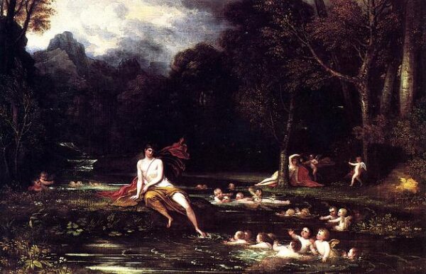 Narcissus and Echo by Benjamin West, hand-painted oil painting reproduction