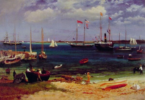 Nassau Harbor by Albert Bierstadt, hand-painted oil painting reproduction