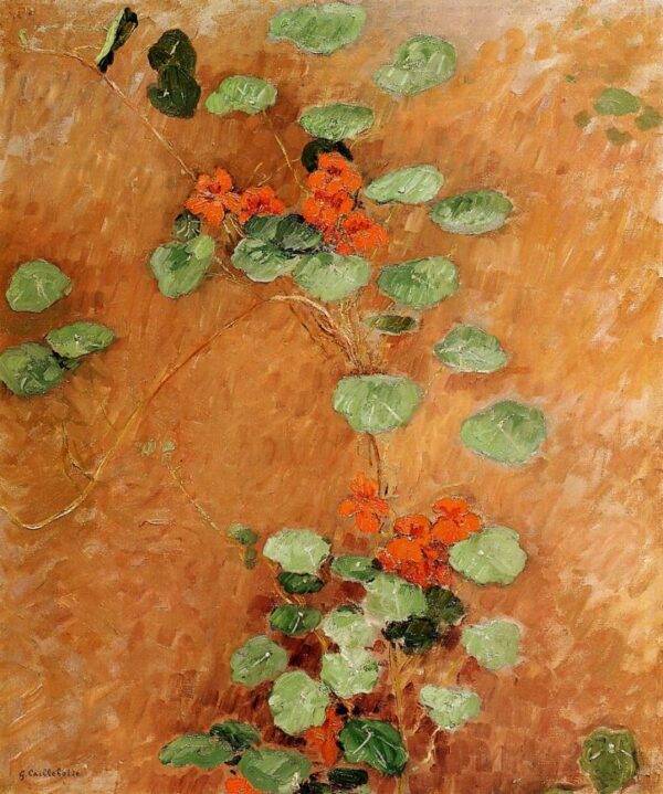 Nasturtiums by Gustave Caillebotte, hand-painted oil painting reproduction