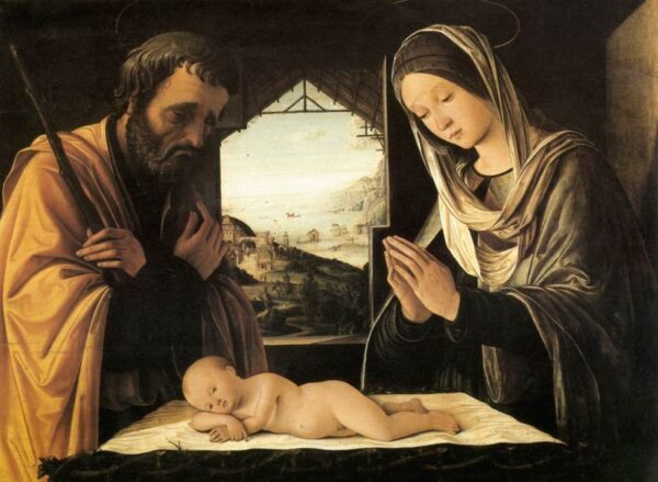 Nativity by Lorenzo Costa, hand-painted oil painting reproduction