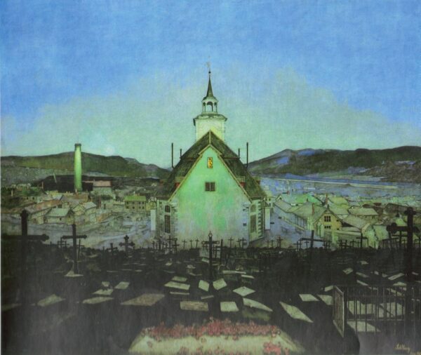 Natt by Harald Sohlberg, hand-painted oil painting reproduction