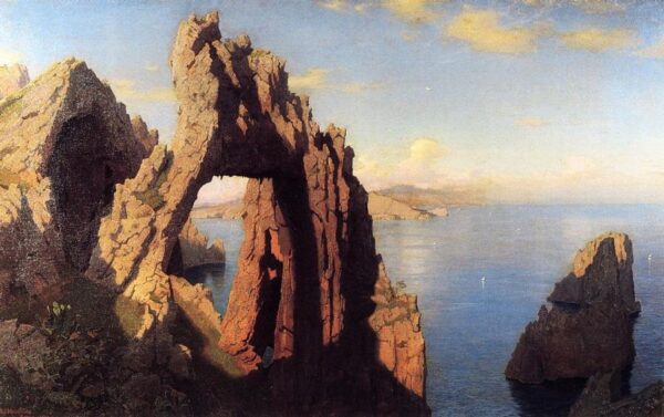 Natural Arch at Capri by William Stanley Haseltine, hand-painted oil reproduction