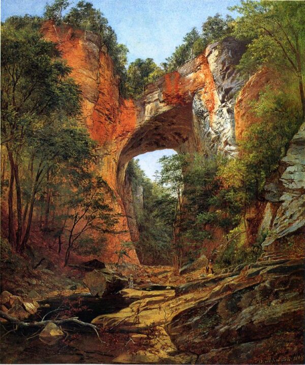 Natural Bridge by David Johnson, hand-painted oil painting reproduction