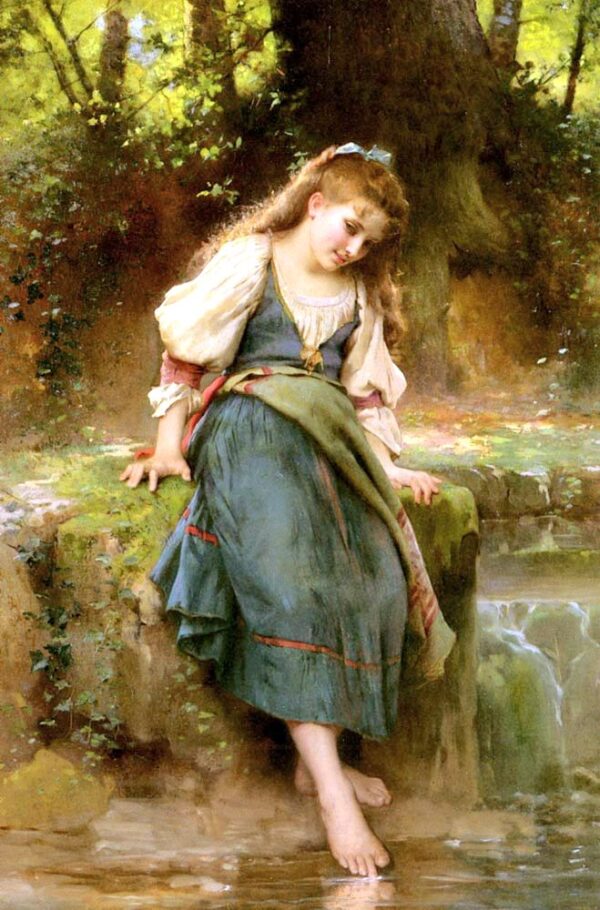 Nature’s Mirror by Leon Bazile Perrault, hand-painted oil painting reproduction