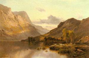 Near Dunkeld by Alfred de Breanski Snr, hand-painted oil painting reproduction