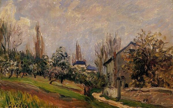 Near Moret by Alfred Sisley, hand-painted oil painting reproduction