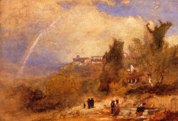 Near Perugia by George Inness, hand-painted oil painting reproduction