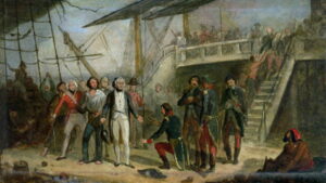 Nelson Boarding the ‘San Josef’ on 14th February 1797 by Thomas Jones Barker, hand-painted oil painting reproduction