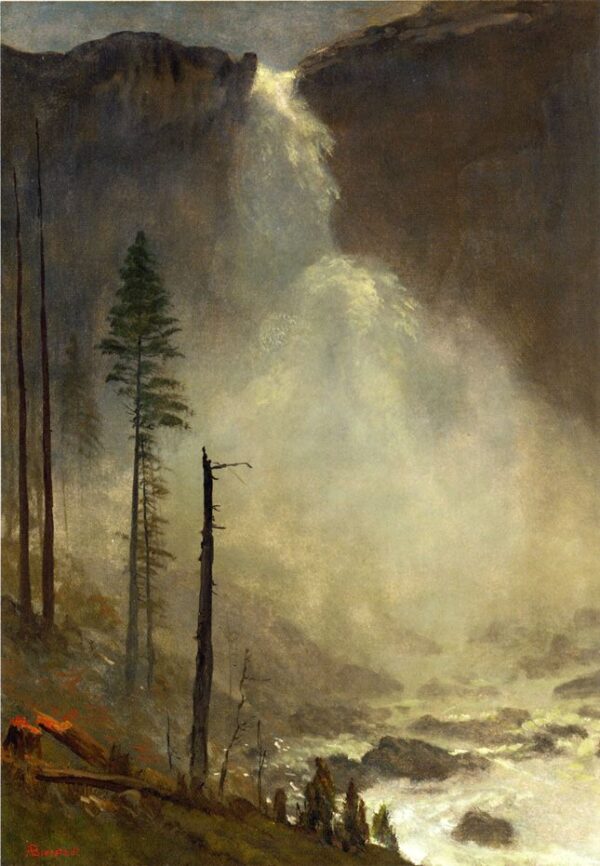 Nevada Falls by Albert Bierstadt, hand-painted oil painting reproduction