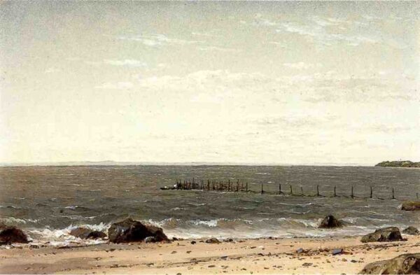 New England Beach Scene by John William Casilear, hand-painted oil painting reproduction