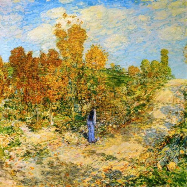 New England Road by Frederick Childe Hassam, hand-painted oil painting reproduction